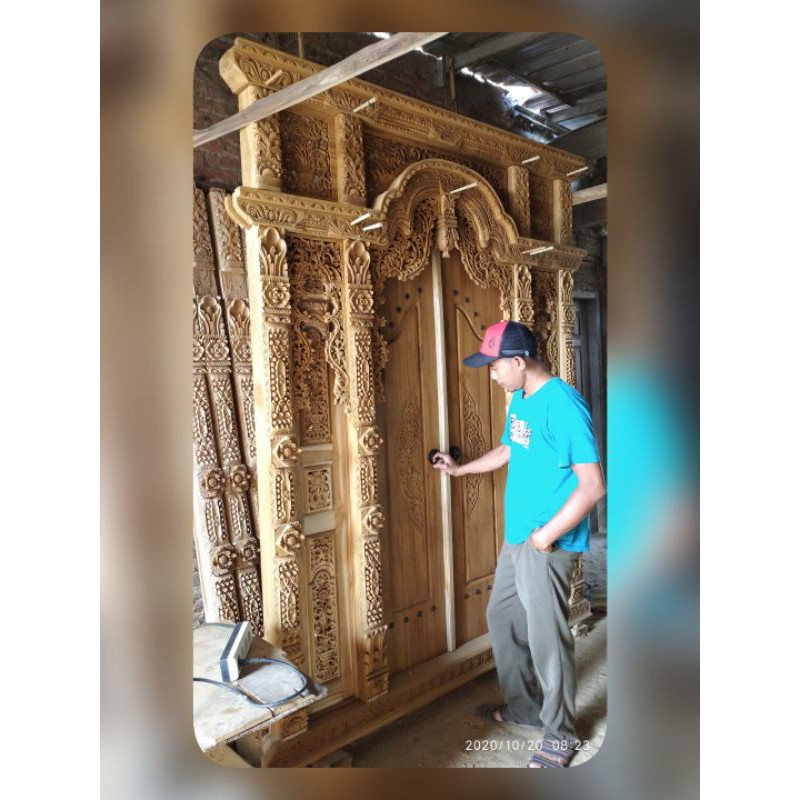 PINTU RUMAH PINTU KAMAR KAYU JATI UKIR