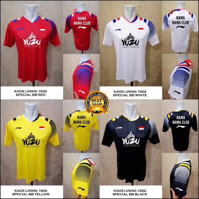 Baju badminton lining 1002 SPECIAL BB kaos lining badminton import  Freeongkir