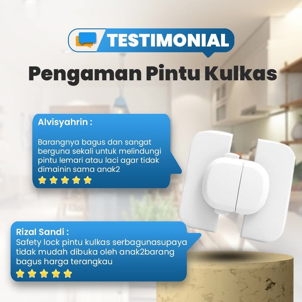 Safety Lock Pengaman Pintu Kulkas Serbaguna Pengunci Pintu Tambahan