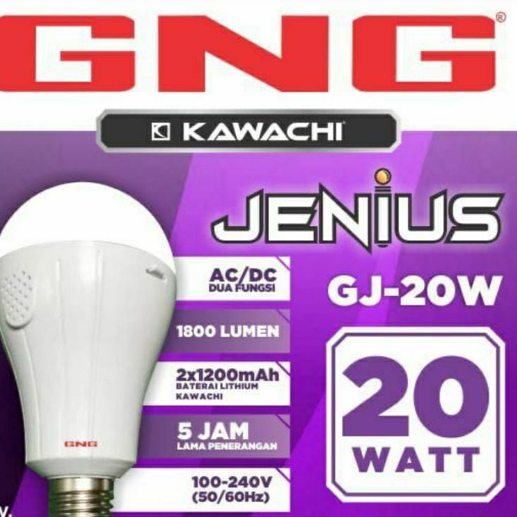 GNG jenius bola lampu led AC/DC dua fungsi