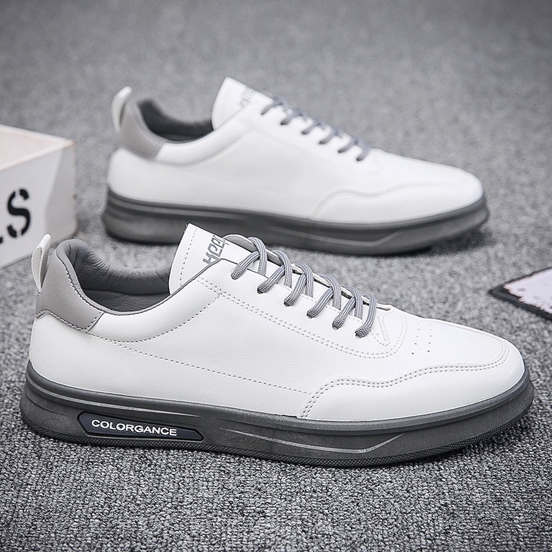 Keeping Sepatu Sneakers Pria Casual Running Sepatu Olahraga Outdoor Travelling Kuliah Kerja Putih KSC104-6