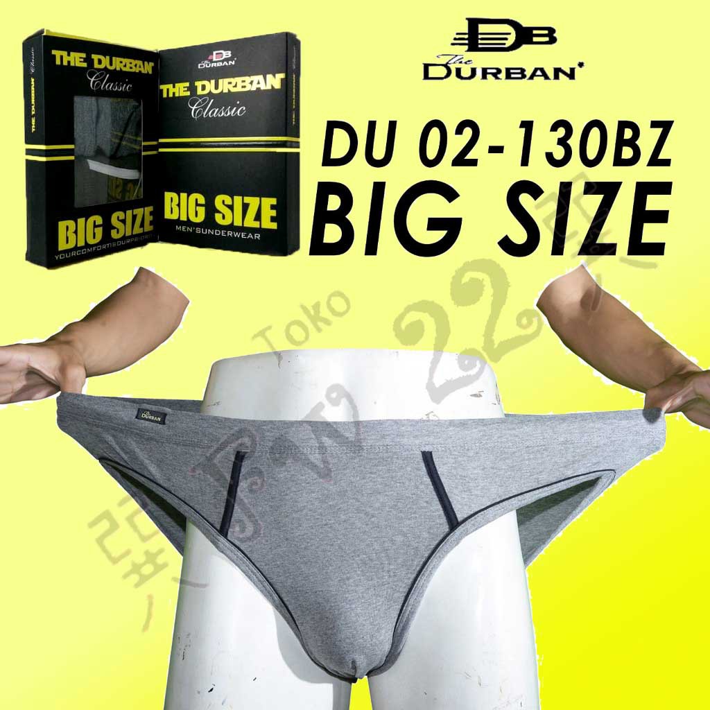 Celana Dalam Pria Durban Classic DU02-130BZ Ukuran Big Size Bahan Katun 100% dengan Isi 2 Pcs