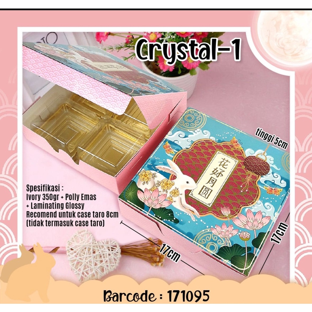 

box kue bulan mooncake crystal 1 satuan