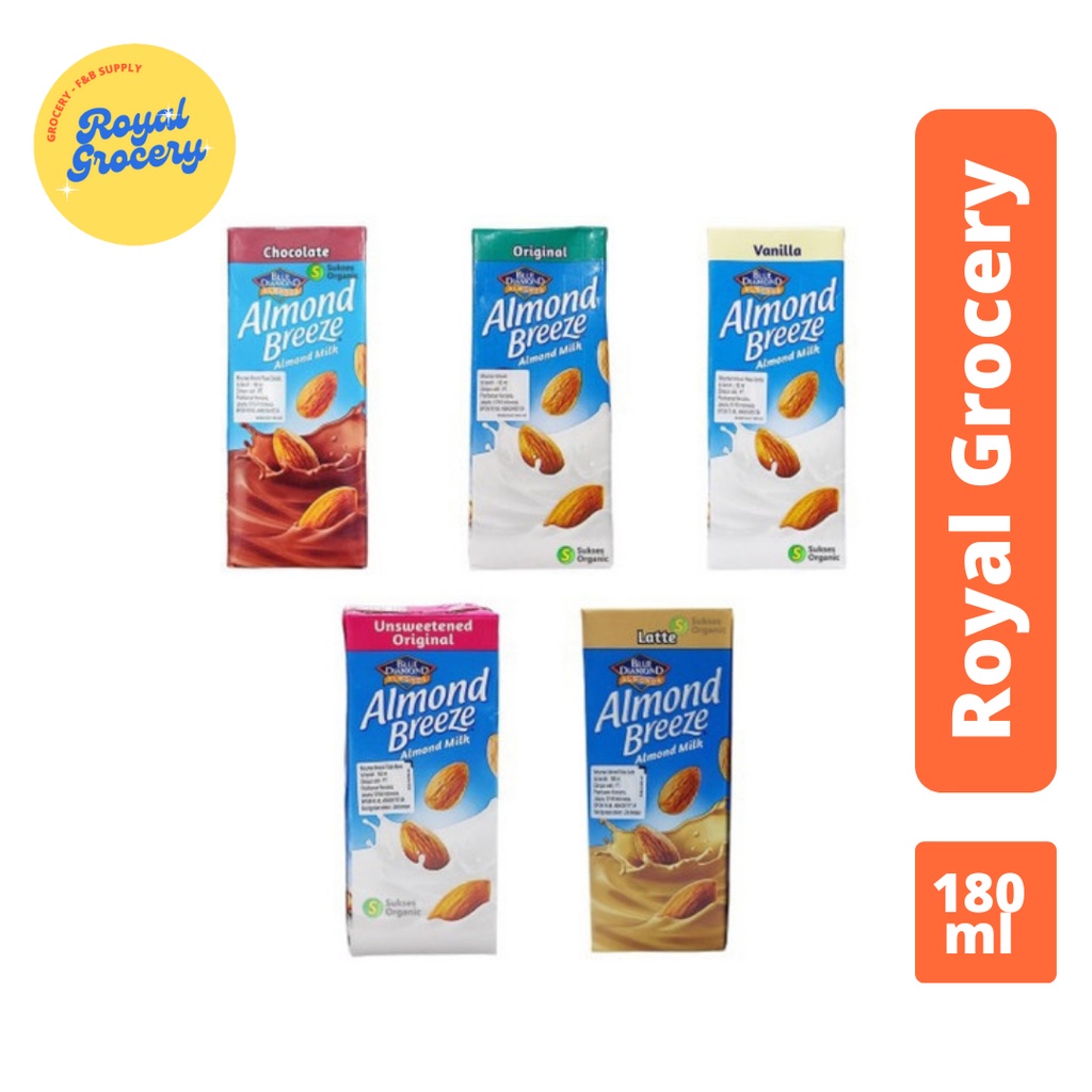 

Blue Diamond Susu Almond Milk Breeze Original Vanilla Chocolate Latte Unsweetened 180ml