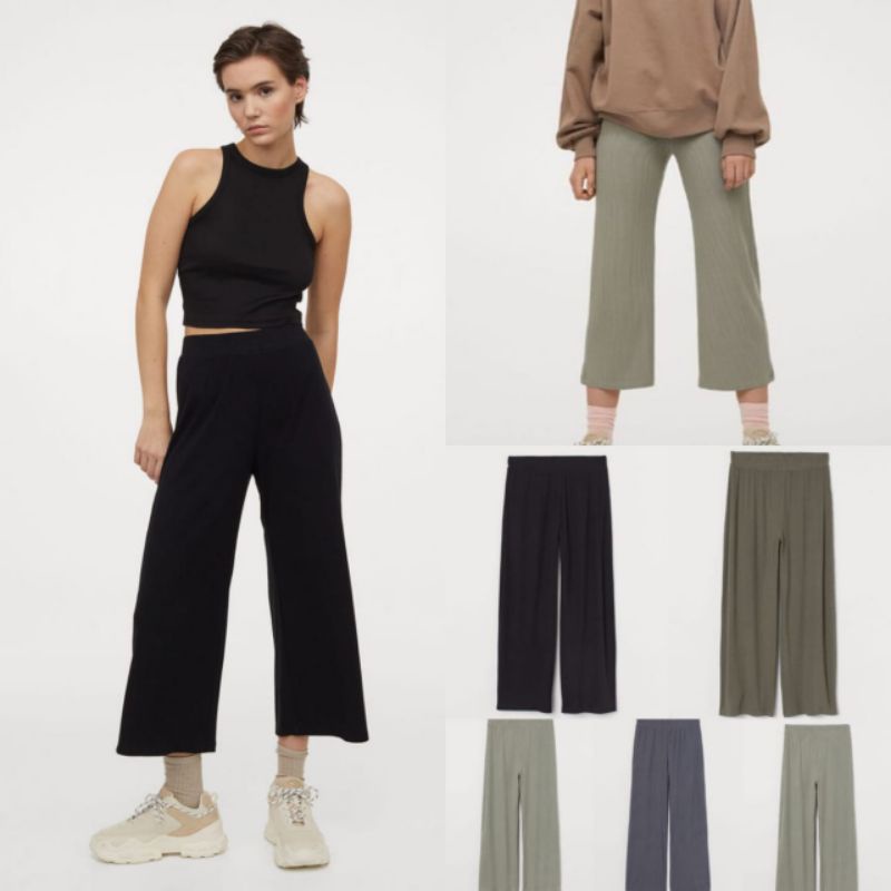 H*M RIB KNIT TROUSERS-ORIGINAL