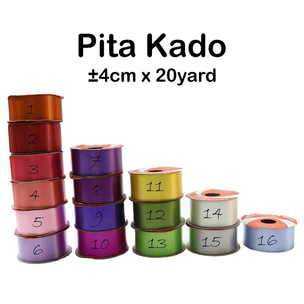 

Pita Kado ±4cm x 20yard - Pita murah - Pita Bunga - Ribbon - Hampers - Standing flower