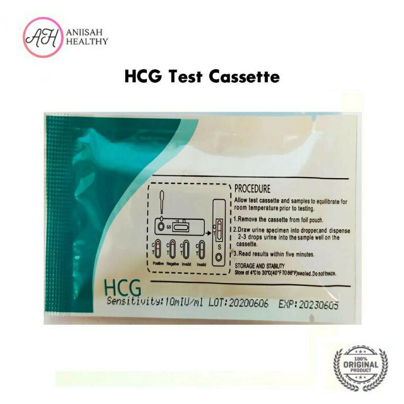 HCG Test Cassette / Tes Hamil / Alat Tes Kehamilan Wanita / Testpack