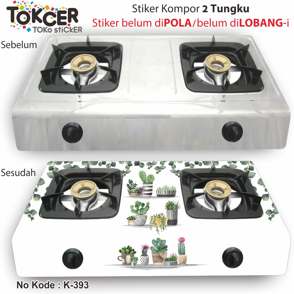 Stiker Kompor 2 Tungku KAKTUS