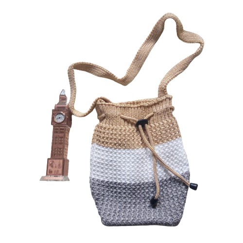 Tas Rajut Serut Mini Polet - Tas Rajut Selempang Serut - TASRAJUTBANDUNG