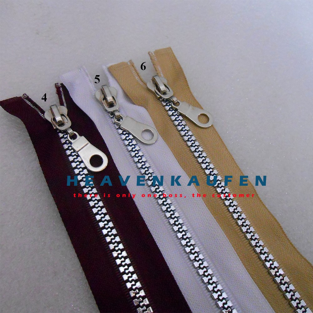 Resleting Zipper Sleting Retsleting Ritsleting 50 cm Gigi Vislon Silver