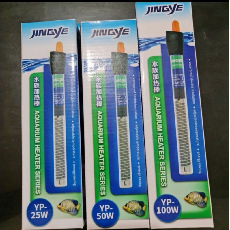 Heater Jingye Pemanas Air Aquarium 25watt, 50 Watt, 100 Watt
