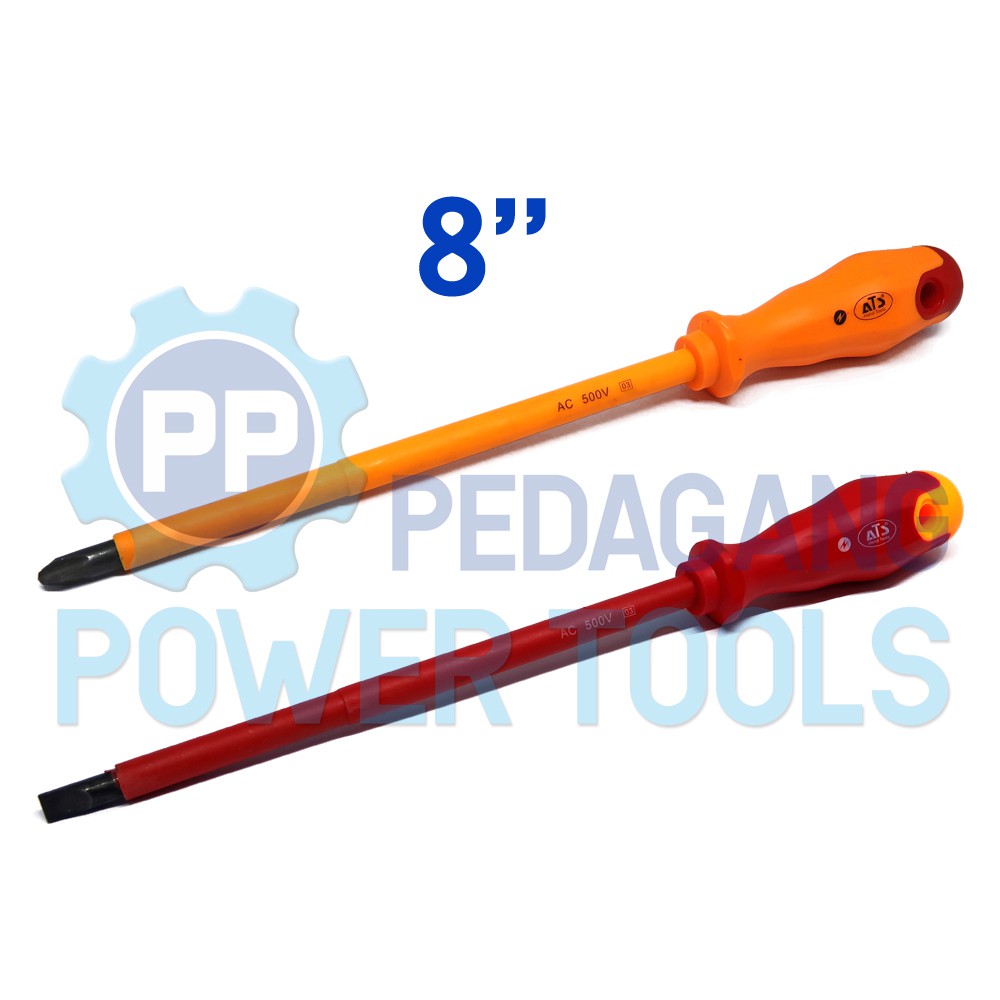 PAKET 2 SET ATS 8 INCH OBENG LISTRIK PLUS MINUS ELECTRIC SCREWDRIVER