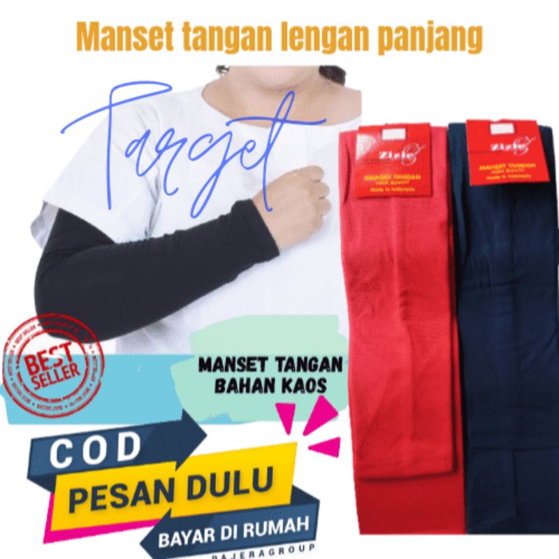 (10 pasang) manset ziezie manset lengan panjang polos