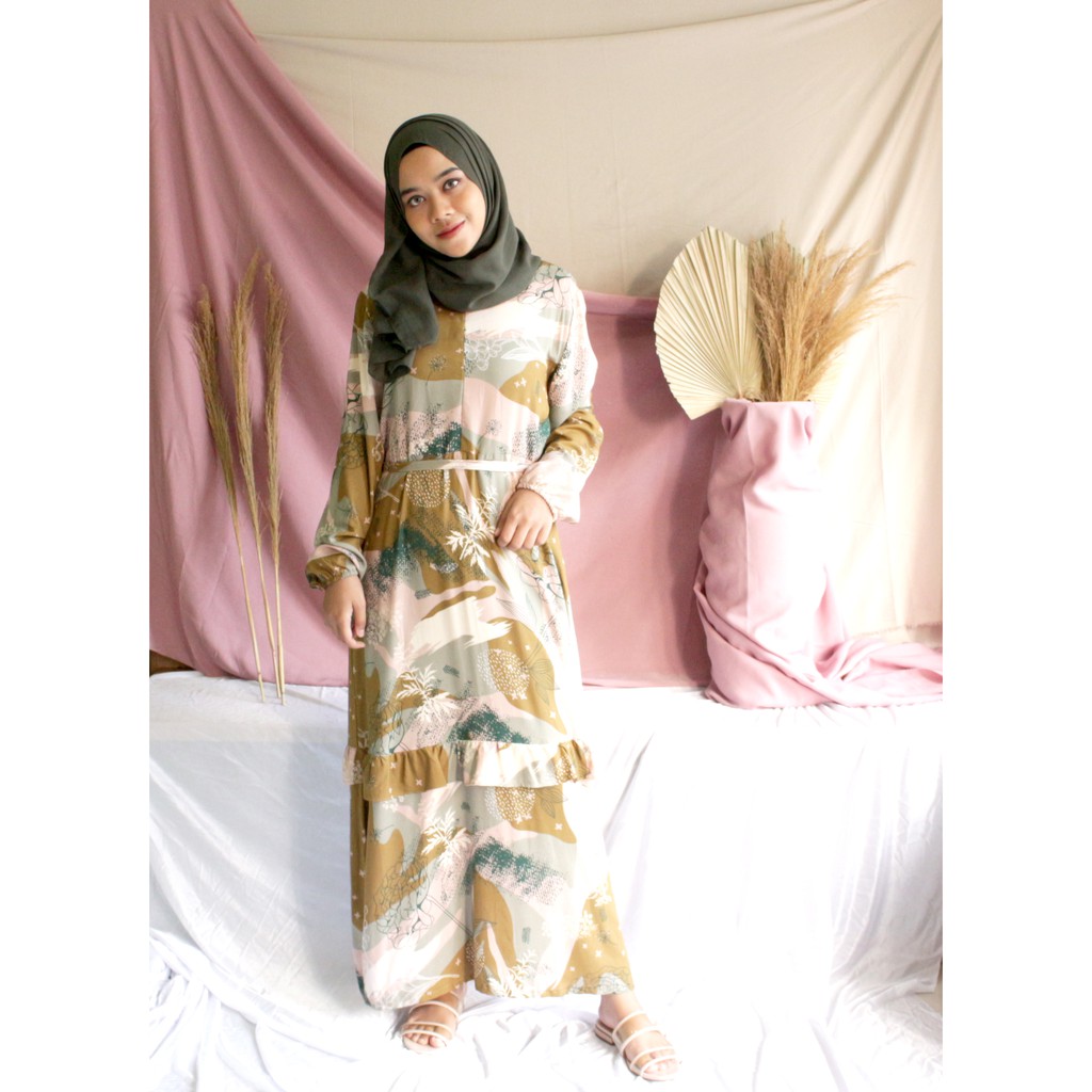 Aliza Maxi Dress Army [SELF MANUFACTURED]