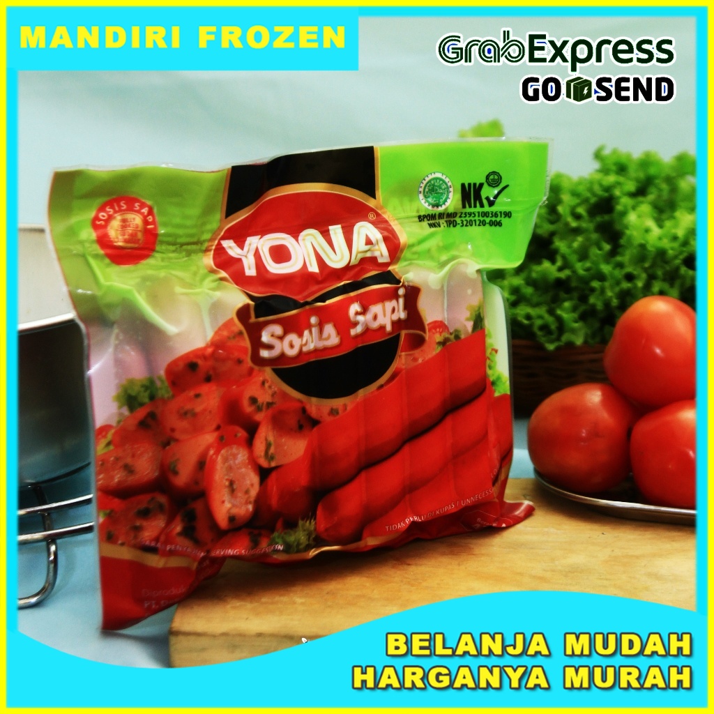 

Sosis Sapi Merah YONA 450gr - Makanan Beku Olahan Sosis Daging Sapi