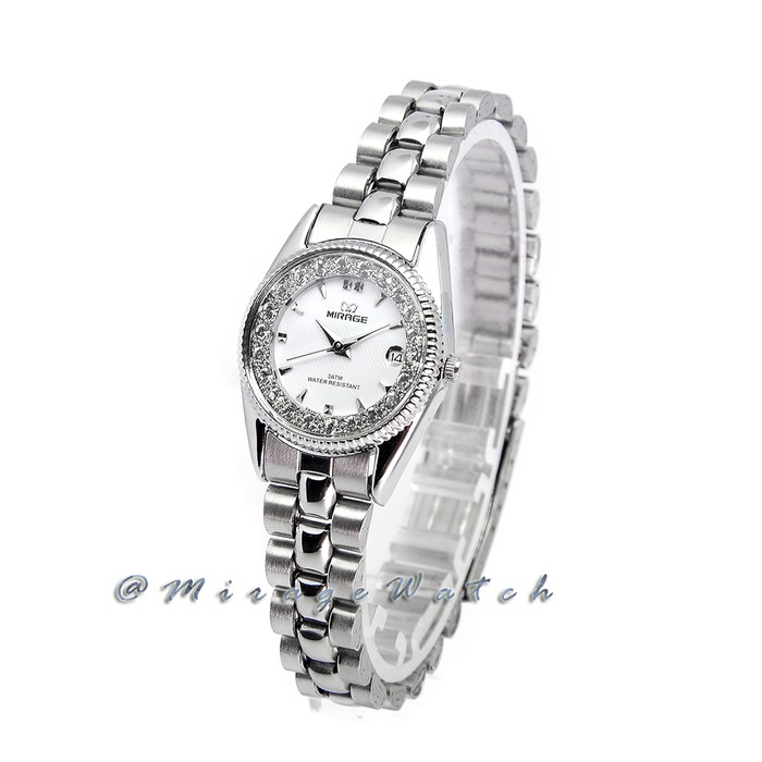 Jam tangan Mirage Wanita Original RX 1580 L SIlver pP