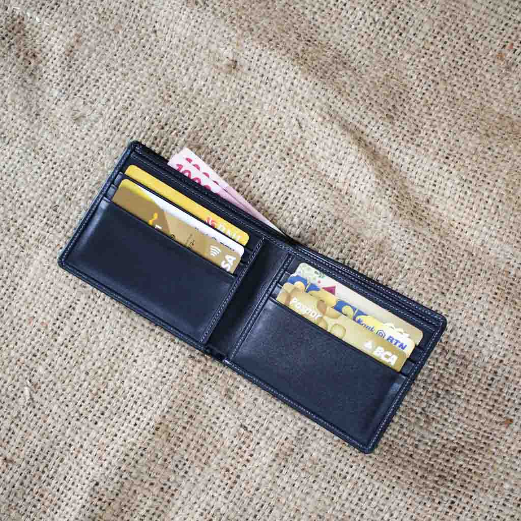 Dompet Kulit Pria Pendek ASLI FULL GRAIN Kulit Sapi Dompet Pria Lipat