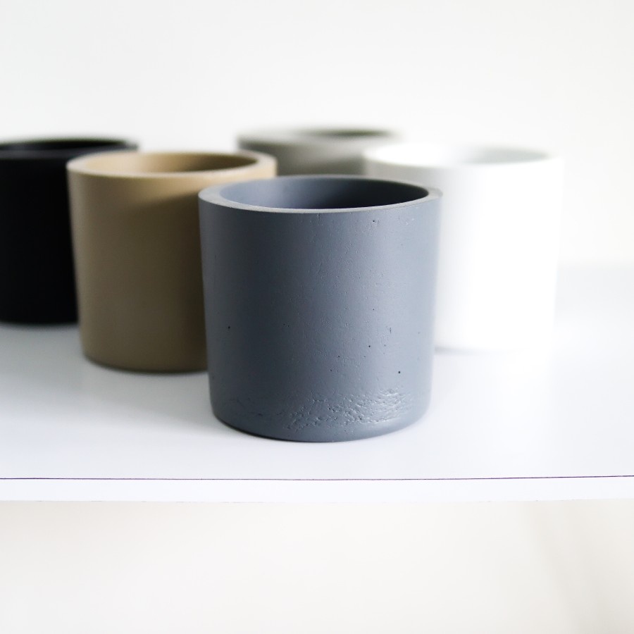 Jual SIGNATURE CONCRETE POT 16cm CYLINDER Pot Bunga / Pot Tanaman