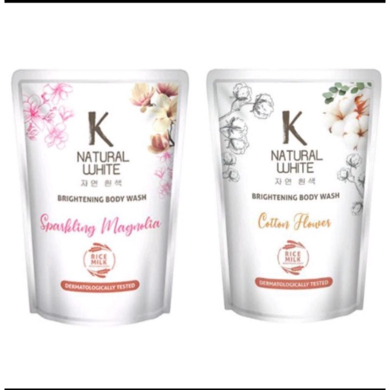 K NATURAL WHITE BODY WASH REFIL 450 ML K NATURAL WHITE SABUN MANDI CAIR REFIL 450 ML