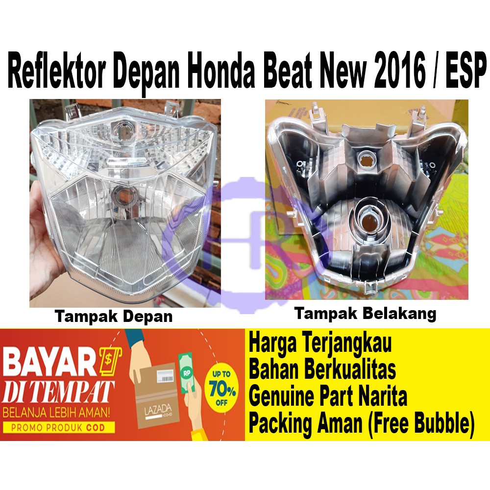 Reflektor Lampu Depan Beat Esp 2016-2019 Set