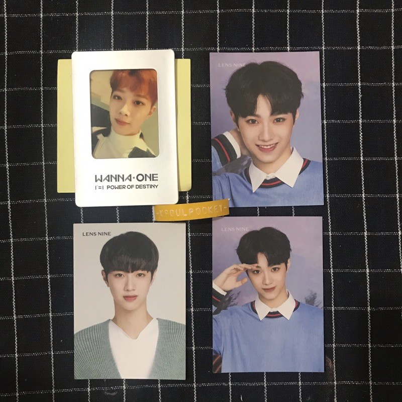 photocard Lensnine Wanna one Album Daniel Sungwoon Woojin Baejin Guanlin Daehwi jaehwan Ong