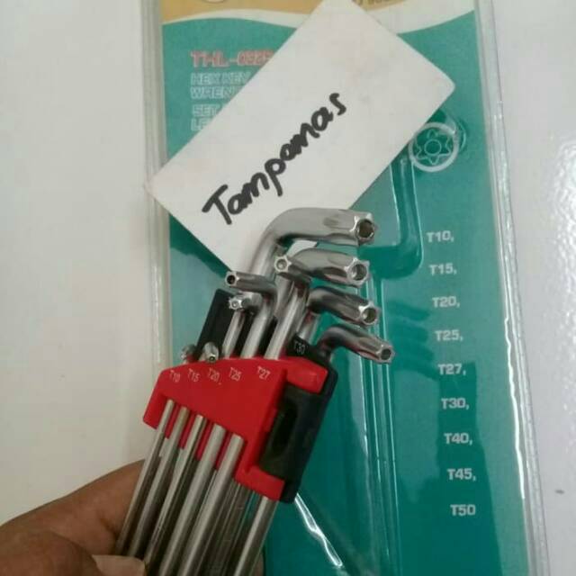 Kunci L Bintang Set Lubang 9pcs Kunci L Set Bintang Lubang