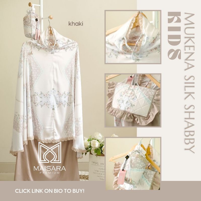 TERGEMES!! Mukena Anak Silk  Maisara Premium-2