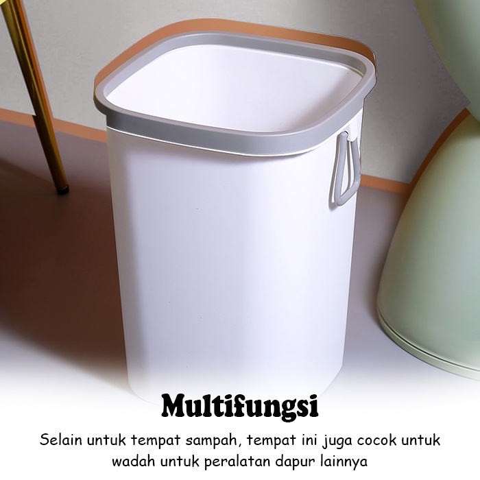 COD Tong Sampah Kotak Keranjang Sampah Kapasitas Multifungsi Besar Tempat Sampah Plastik Trash / Tempat Sampah Kotak Praktis &amp; Modis Ukuran 20cmX25cm / TB-12