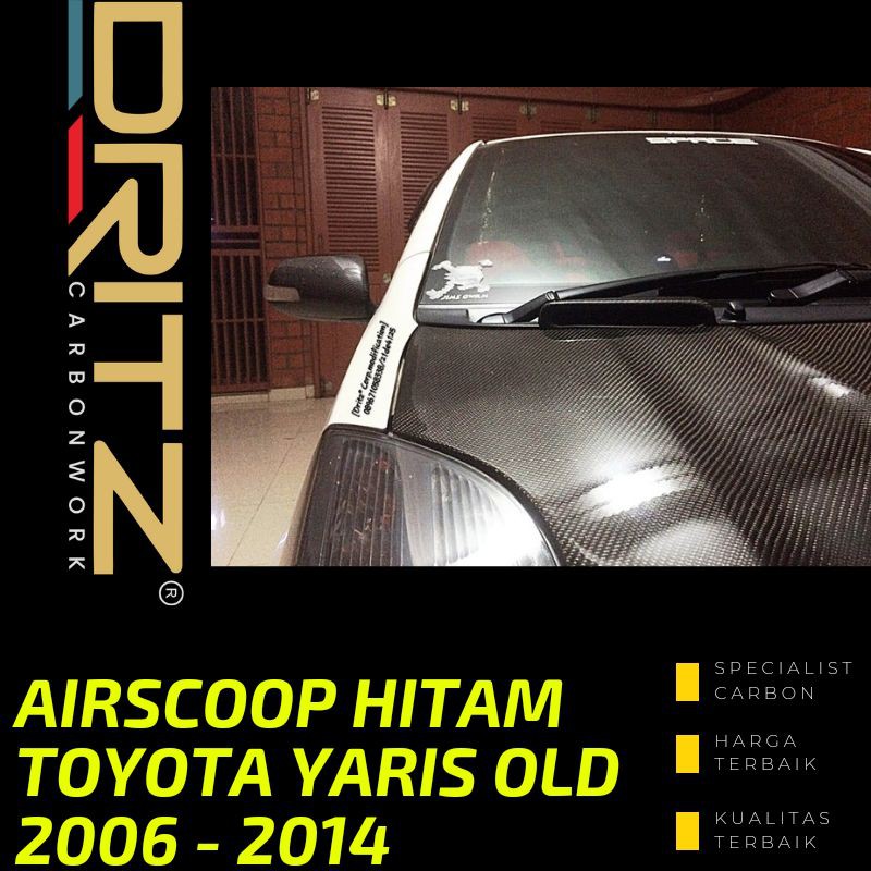 Airscoop Hitam Mobil TOYOTA YARIS OLD 2006-2014 Aksesoris Eksterior
