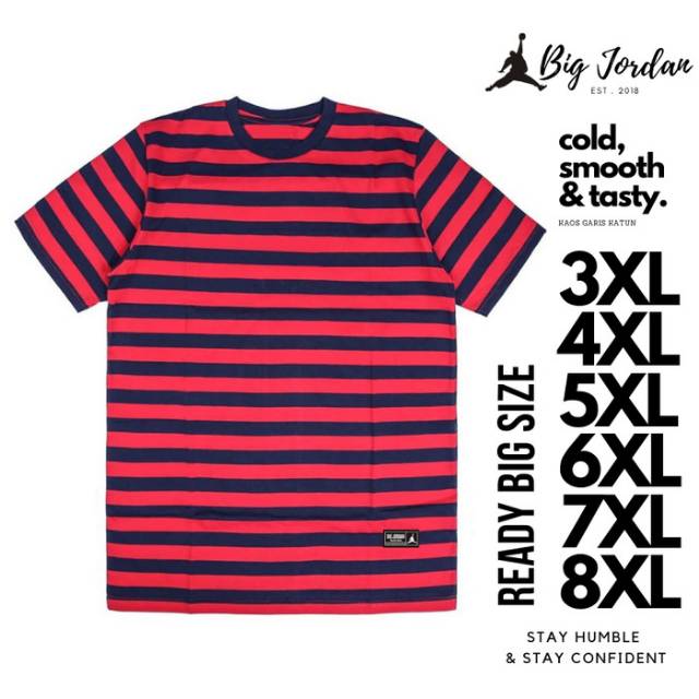 Kaos Big Size / Kaos Garis-garis /Kaos Jumbo Pria /Kaos Jumbo Wanita XXXL XXXXL XXXXXXL