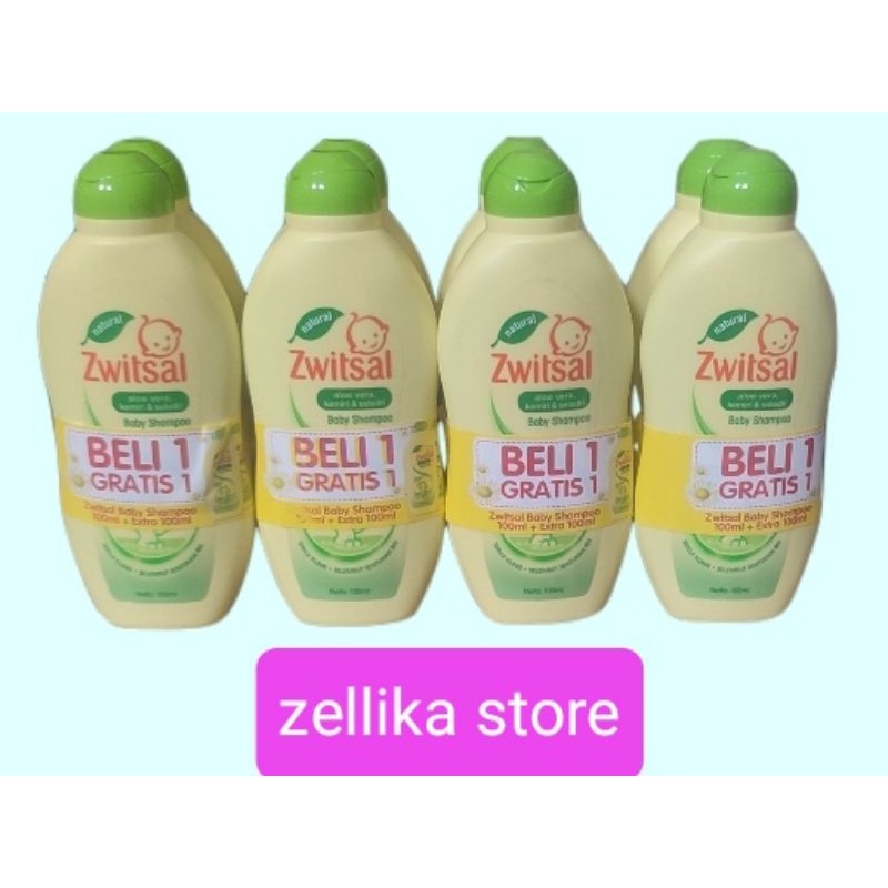 Zwitsal Shampo Baby Aloe Vera kemiri &amp; seledri [ 100ml-buy1 get1 ]