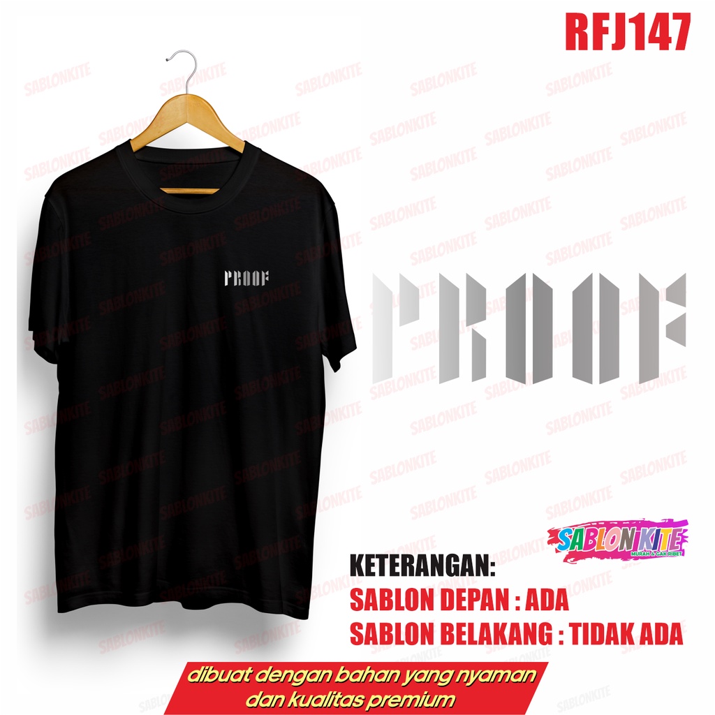 MURAH!!! KAOS KPOP PROOF TULISAN KECIL RFJ147