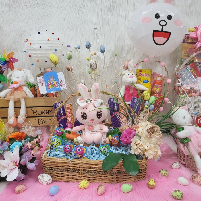 

Paket dekorasi box hampers easter bunny eggs kelinci telur paskah 138