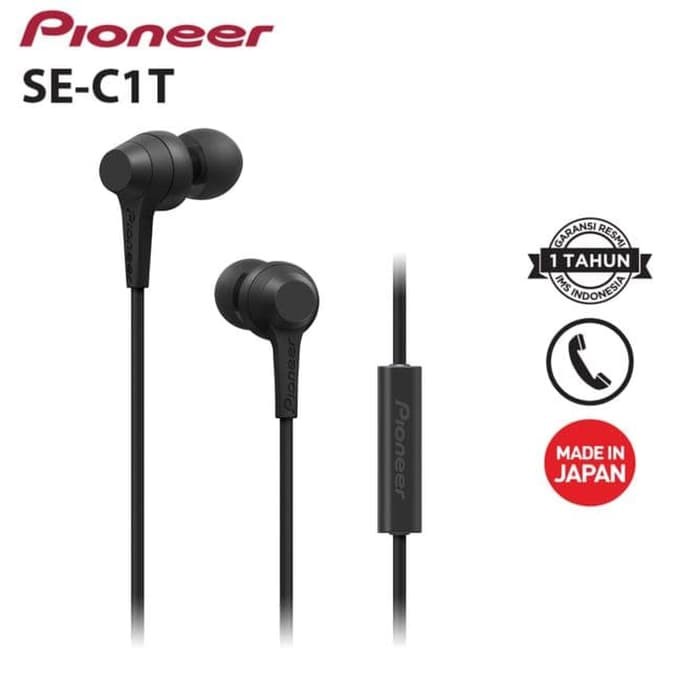 Pioneer SE-C1T / SE C1T /SEC1T In Ear Earphone Headset Garansi Resmi