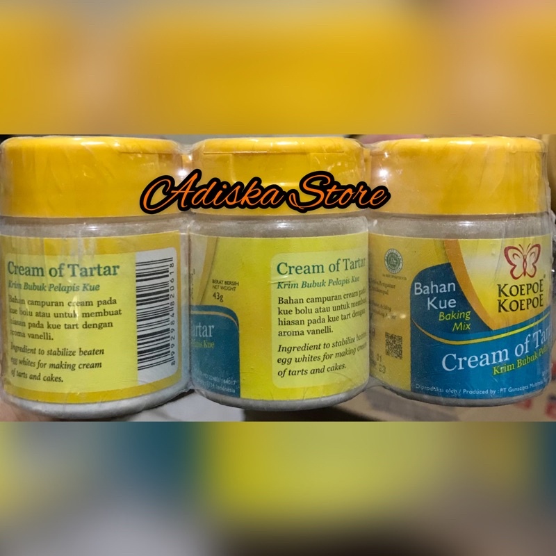 

Cream of Tartar (Krim Pelapis Kue) 43 gr