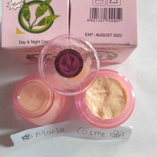 Cream Herbal Plus Hologram Pink Gambar Daun Tulisan Original Krim Wajah Shopee Indonesia