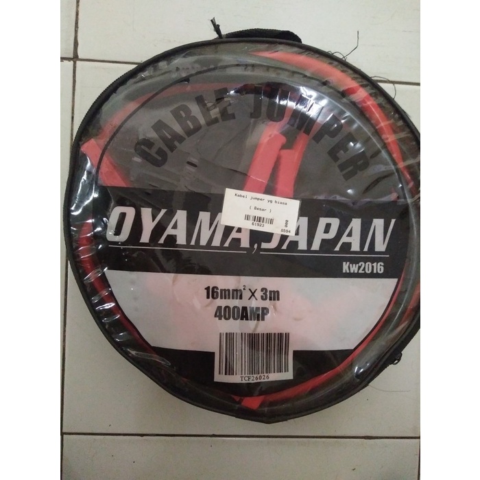 Kabel Jumper Aki Mobil 400 Ampere Kuat Tebal 16 mm x 3 m Oyama Japan