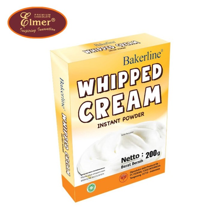 

(SUSE) Bakerline Whipped Cream Instant Powder 200gr