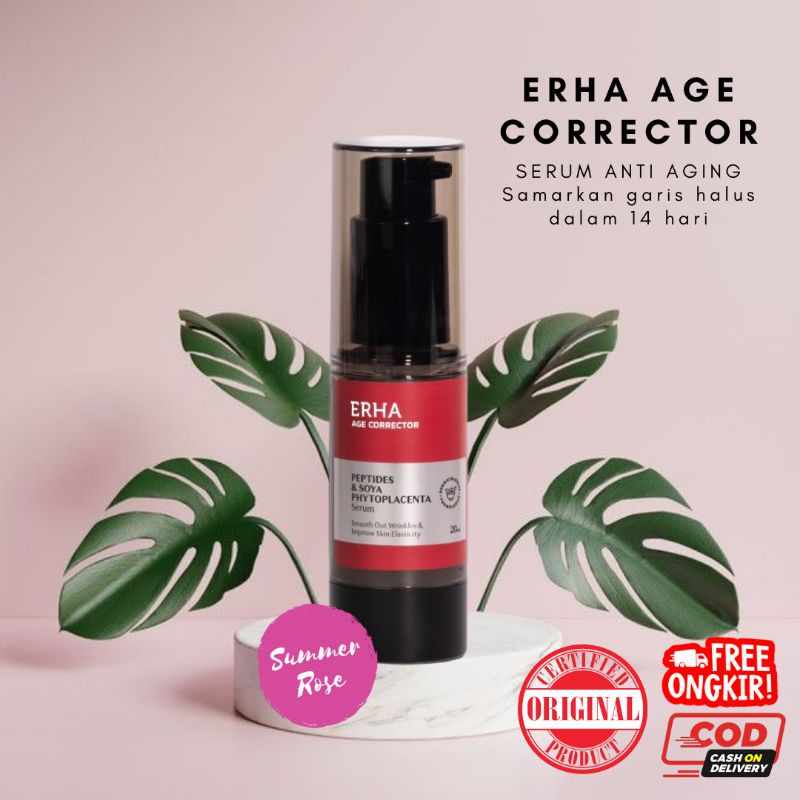 ORIGINAL PRODUK ERHA Age Corrector Serum Peptides & Soya Phytoplacenta 20ml - Serum Anti Penuaan