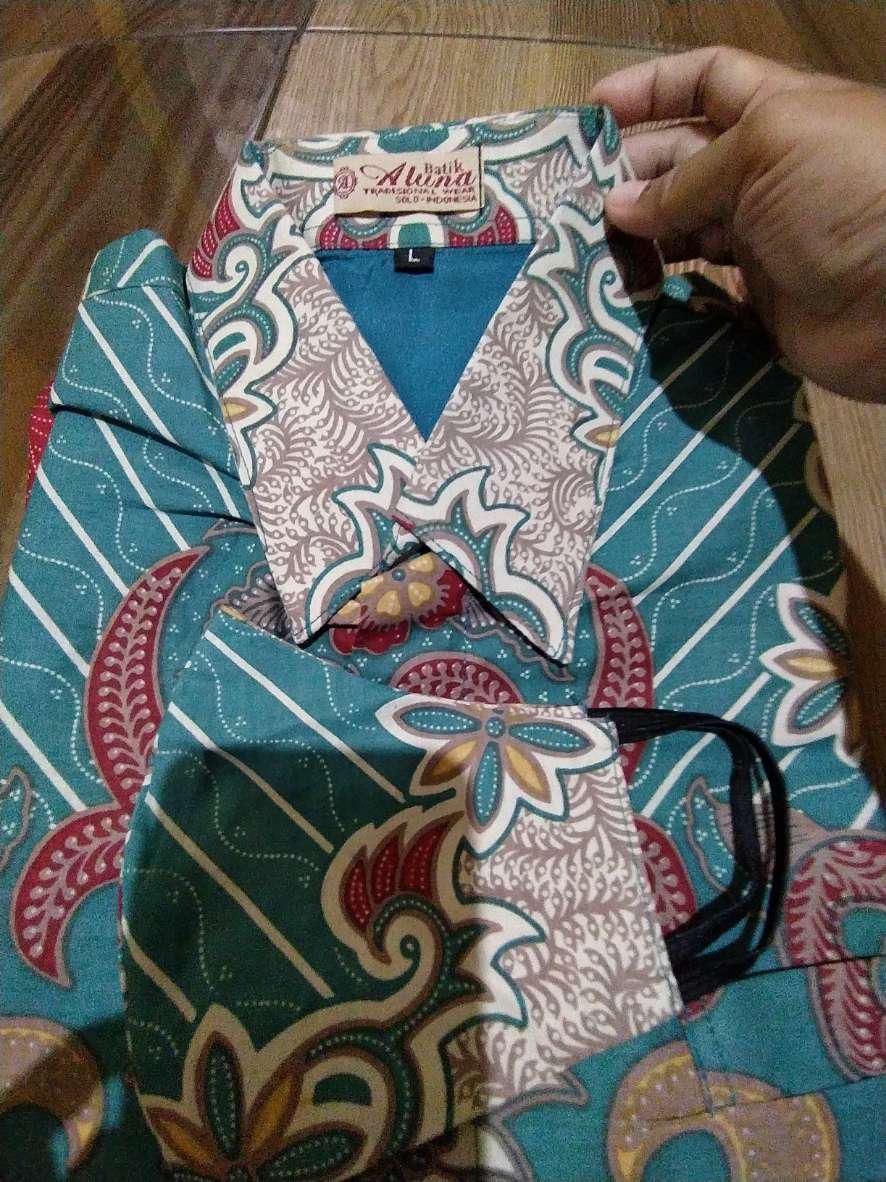 Baju  Batik Lengan Panjang Pria Kemeja Batik Kombinasi Pria Batik Premium Pria Baju Batik Murah