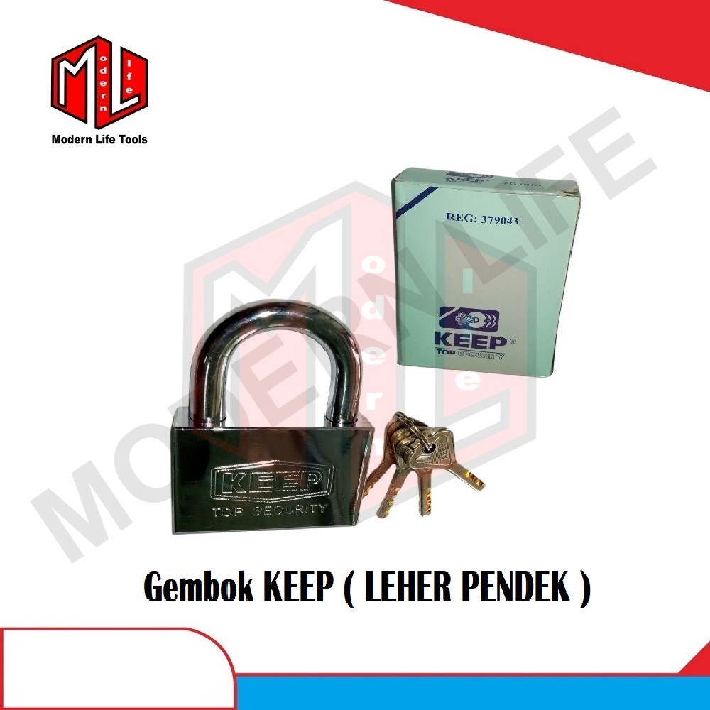 KUNCI GEMBOK KEEP 60 MM PENDEK / GEMBOK KEEP LEHER PENDEK ( ORIGINAL )