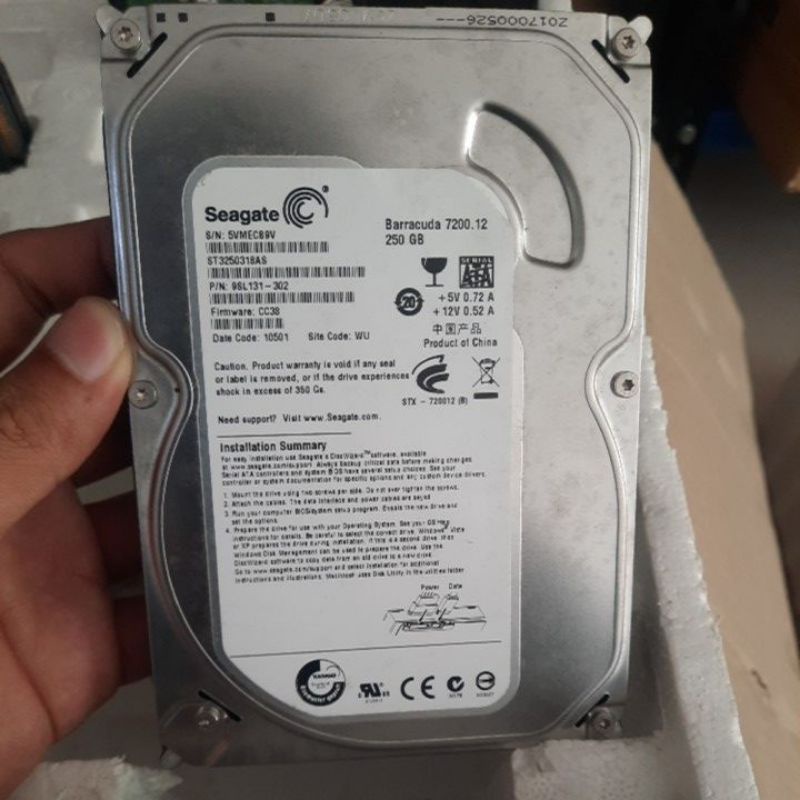 Hardisk PC 250gb sata 3.5 inch