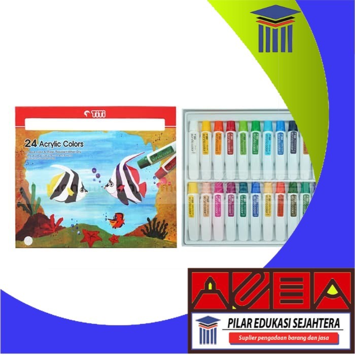 

CAT AKRILIK / ACRYLIC TITI 24 WARNA 12ML MURAH