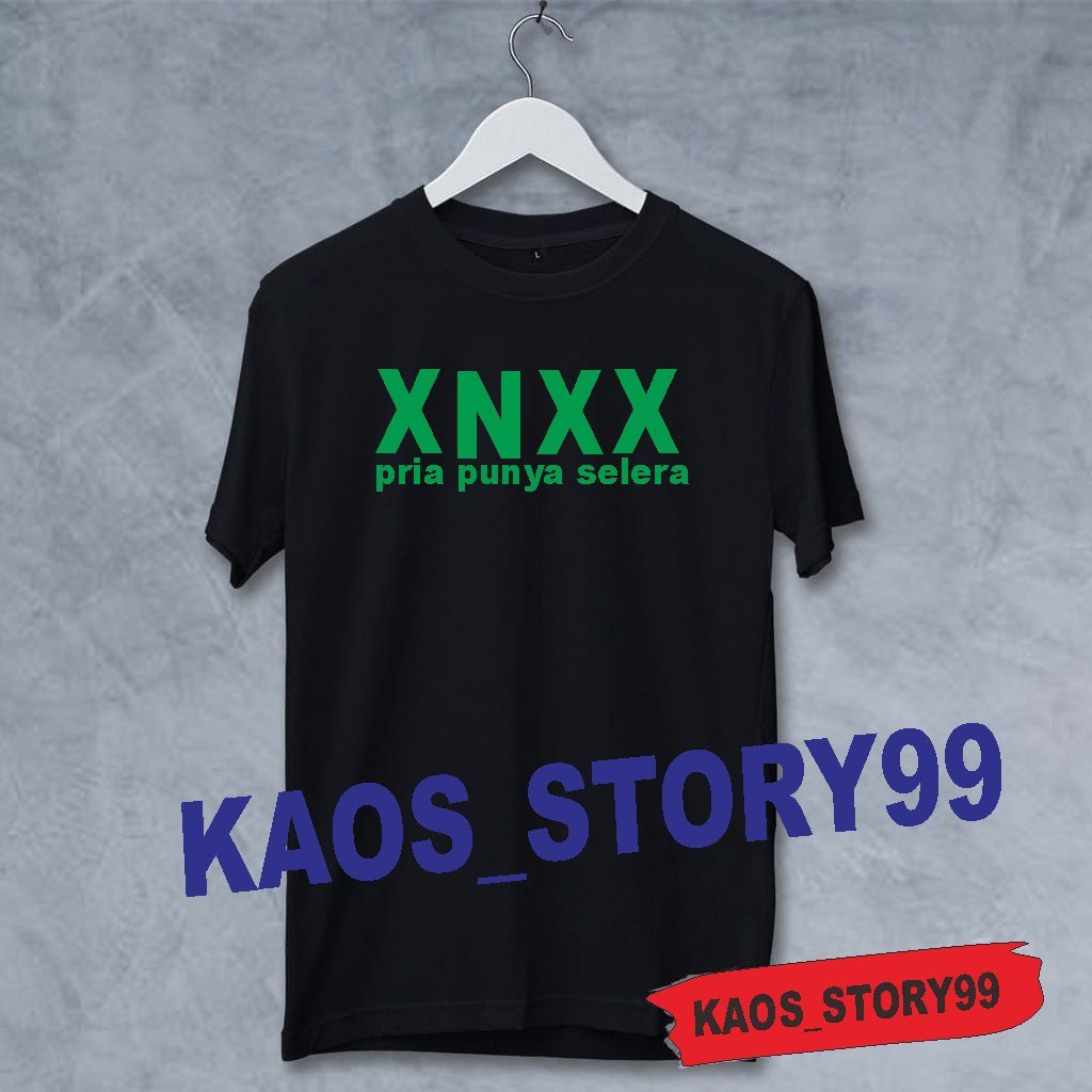 KAOS DISTRO PRIA KATA KATA XNXX (HIJAU) / KAOS XNXX COMBED 30S BAHAN KATUN
