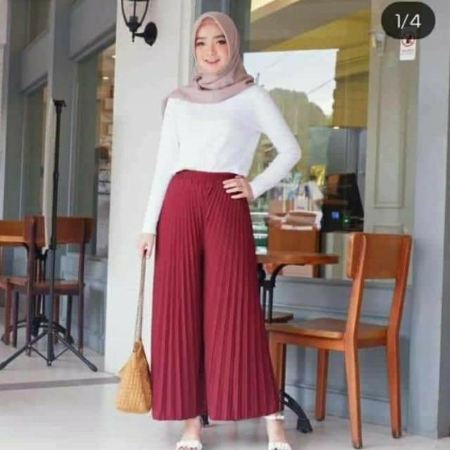 CELANA KULOT PLISKET PREMIUM HYGET SUPER TERMURAH