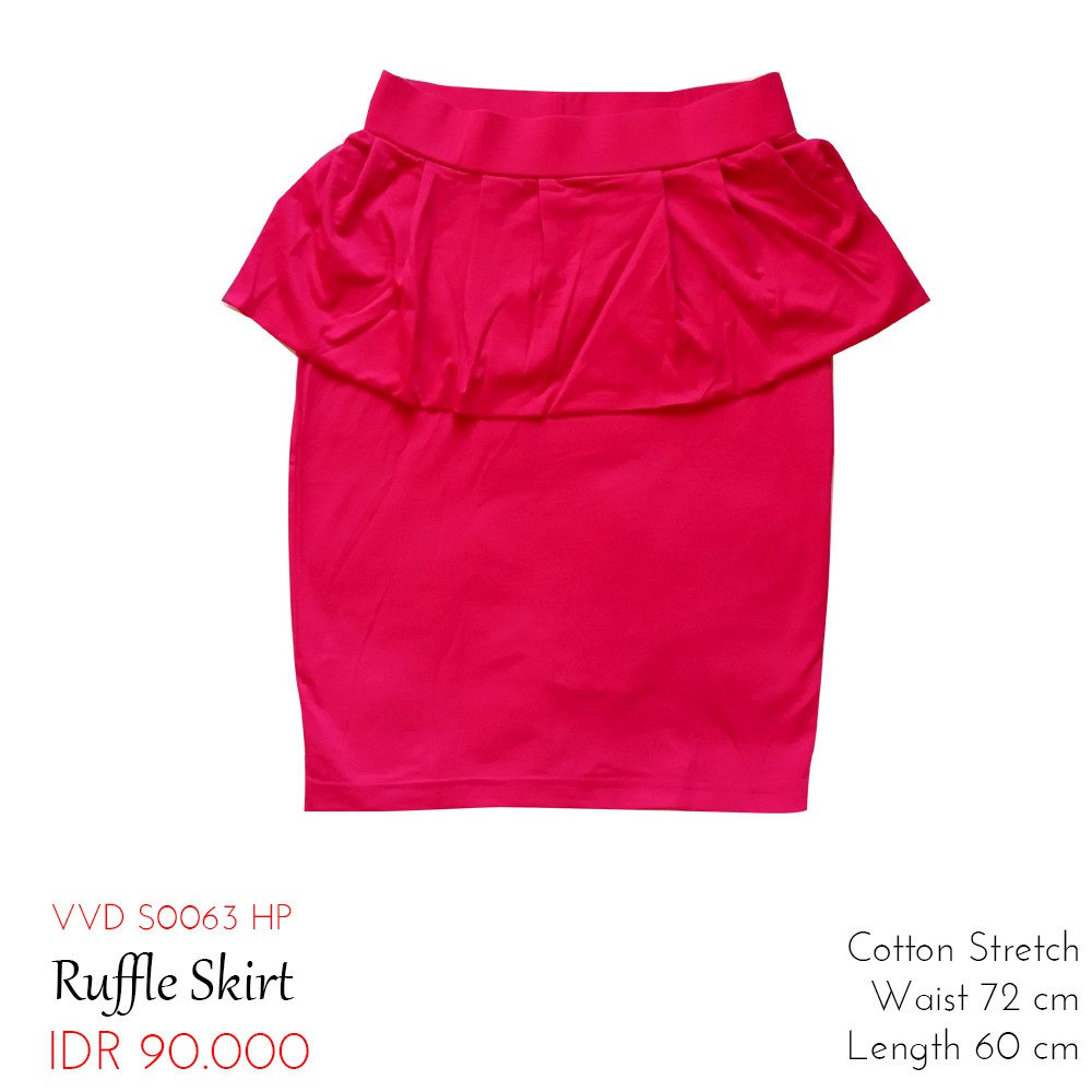 Rok Bodycon Rok Ruffle Rok Polos - Ruffle Skirt