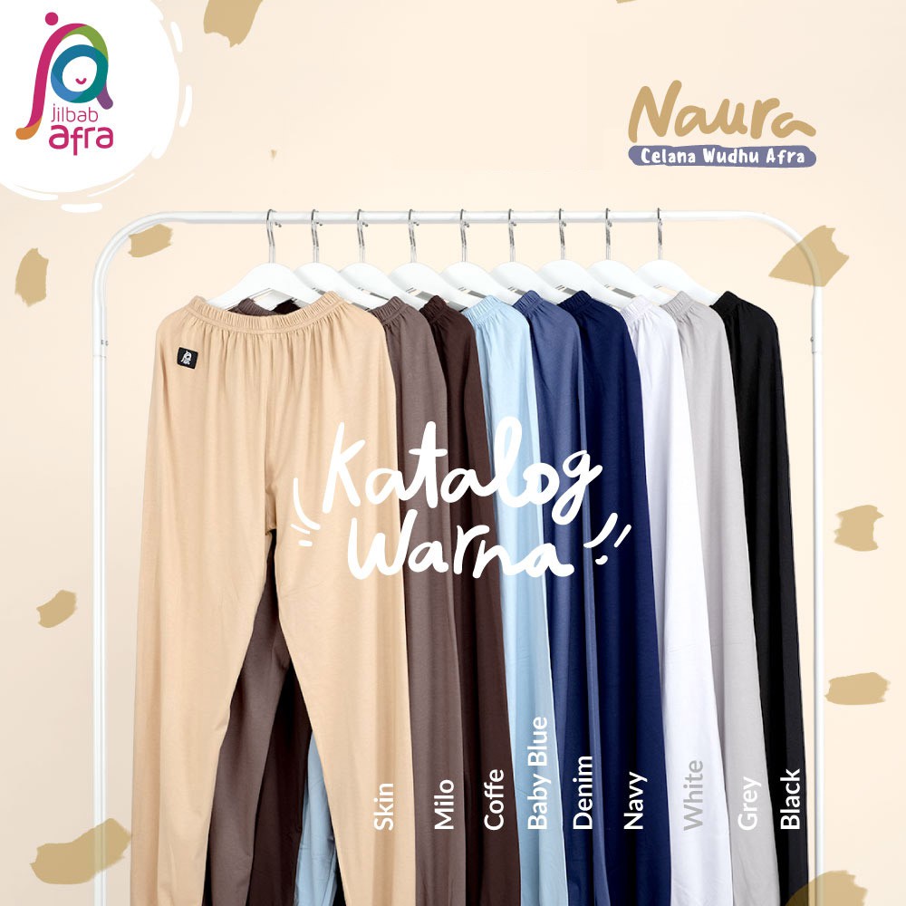 Celana Legging Wudhu Merek Afra (Arfa) Naura - Bahan Kaos Rayon HQ