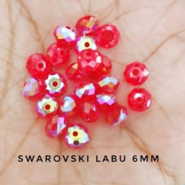 CRYSTAL SWAROVSKI LABU 6MM ORIGINAL AUSTRIA