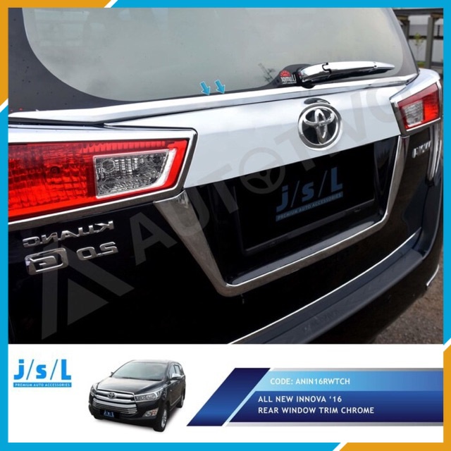 VARIASI INNOVA 2016 2019 REBORN LIST PINTU KACA BELAKANG / REAR TRIM CHROME