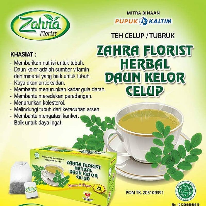 

Teh Herbal Zahra Florist Daun Kelor